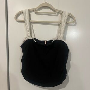 Free People Black and White Top